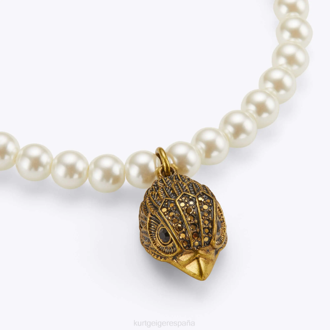 Kurt Geiger mujer pulsera de perlas con águila de Londres 2LPR569 | accesorios blanco